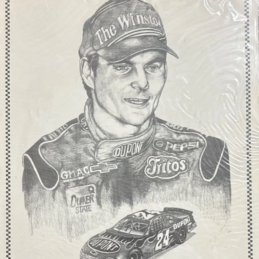 Dale Adkins Art Sketch 11 x 14 NASCAR Jeff Gordon #24